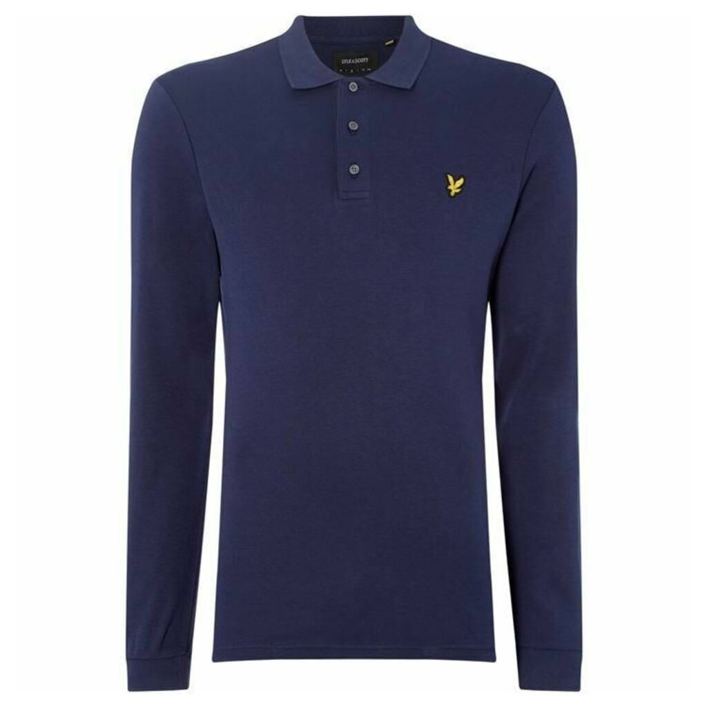 Lyle and Scott Jersey Long Sleeve Polo Shirt