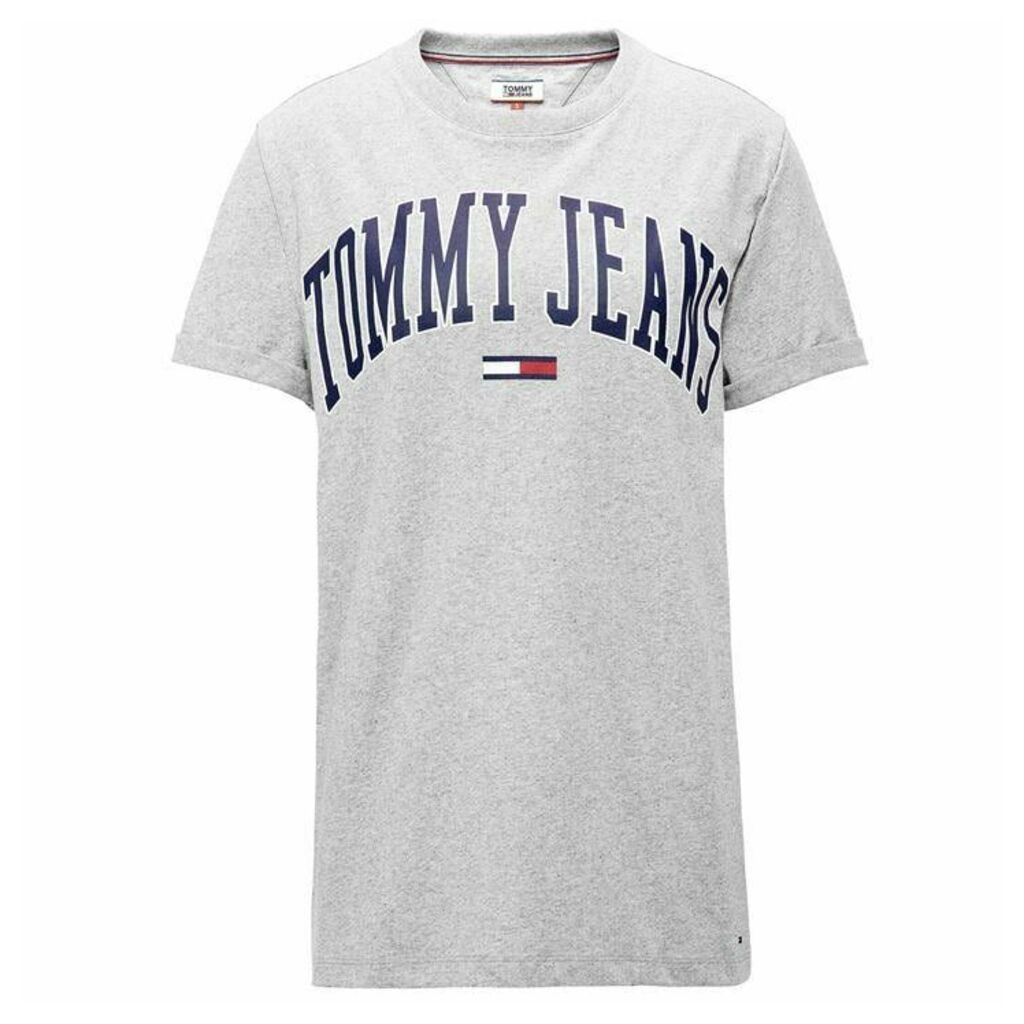 Tommy Jeans Collegiate Logo T Shirt - Grey Heather