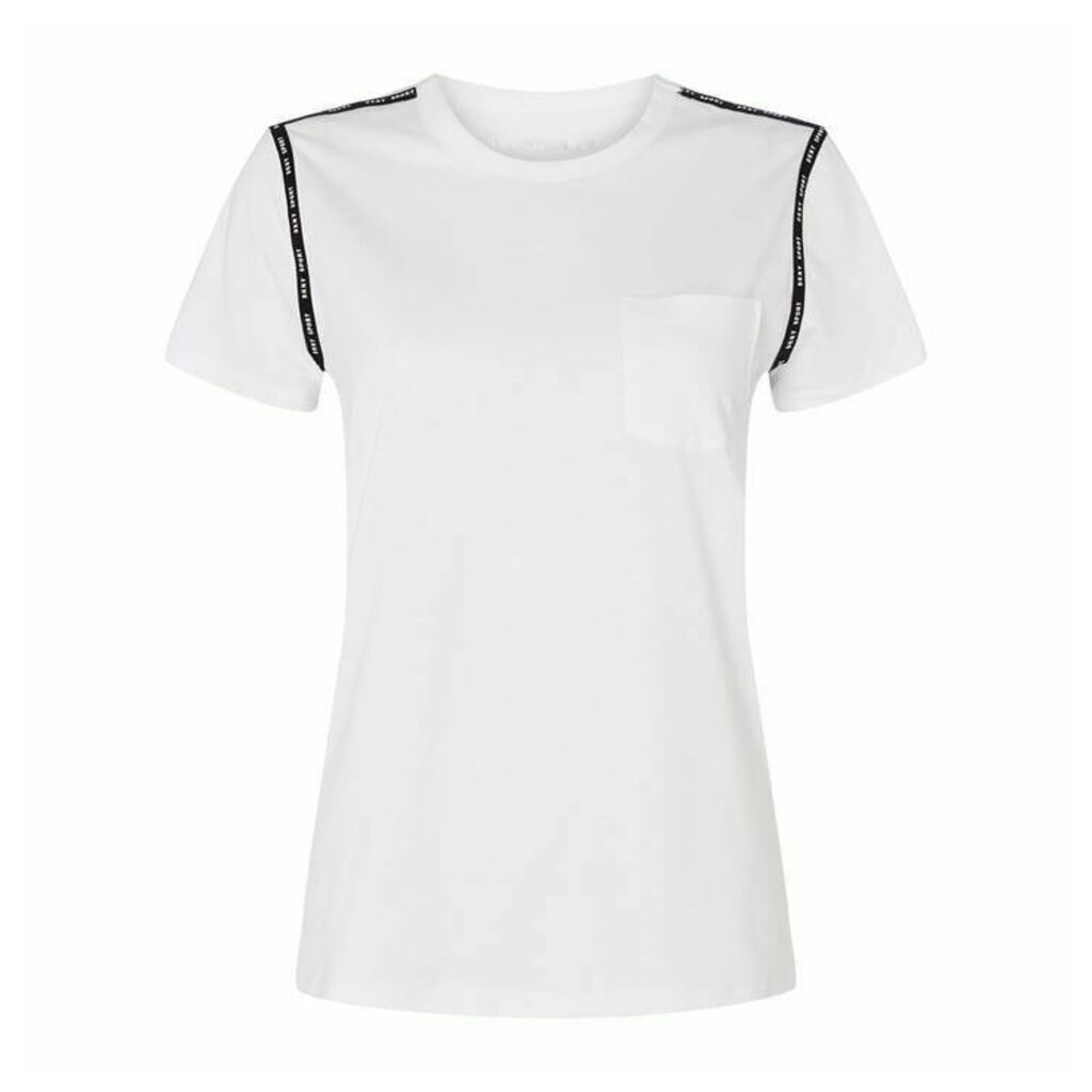 DKNY Sport Taping Logo T Shirt - White
