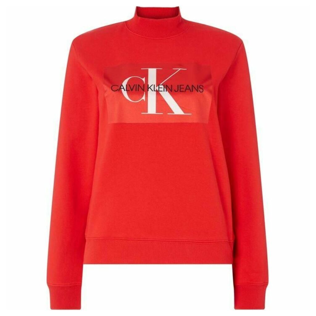 Calvin Klein Monogram Satin Box Logo Sweater