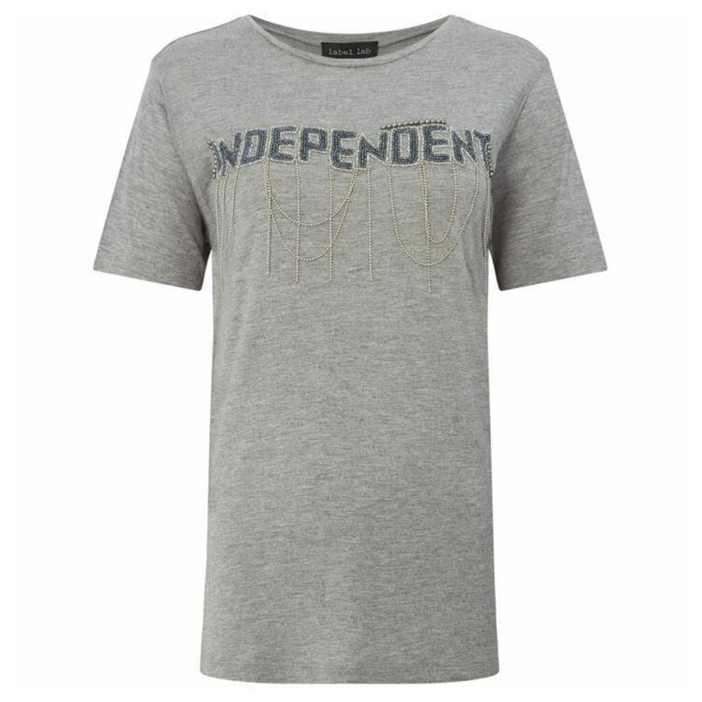 Label Lab Independent Beaded Chain T-Shirt - Grey