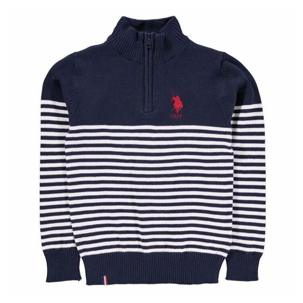 US Polo Assn Zip Knitted Sweater