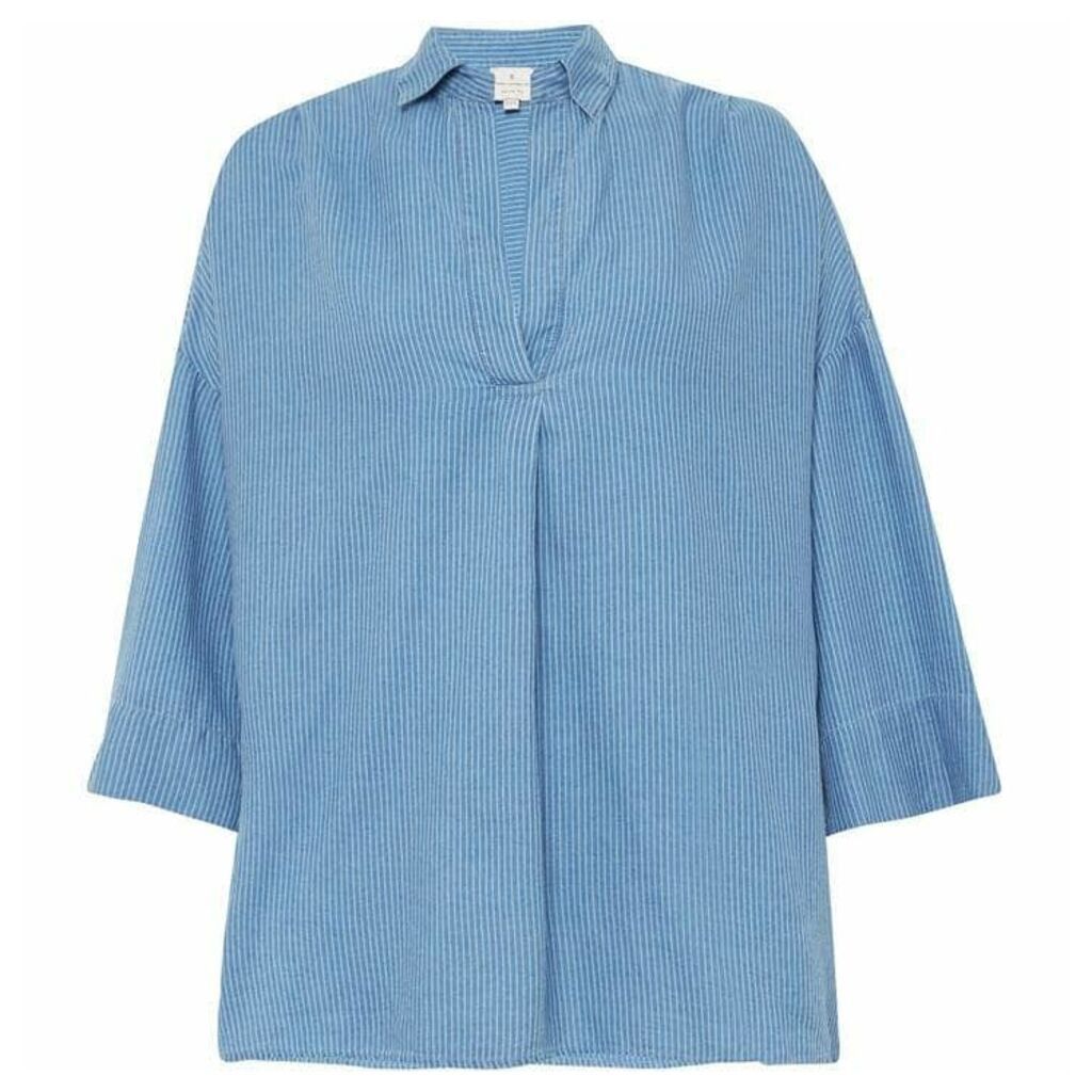 French Connection Julienne Stripe Pop Over Shirt