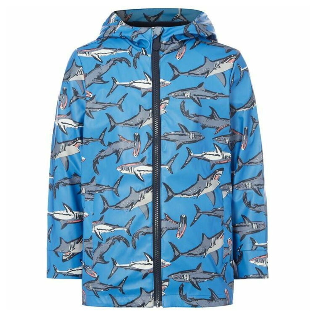 Little Joule OW Skipper Shark Print Hooded Jacket