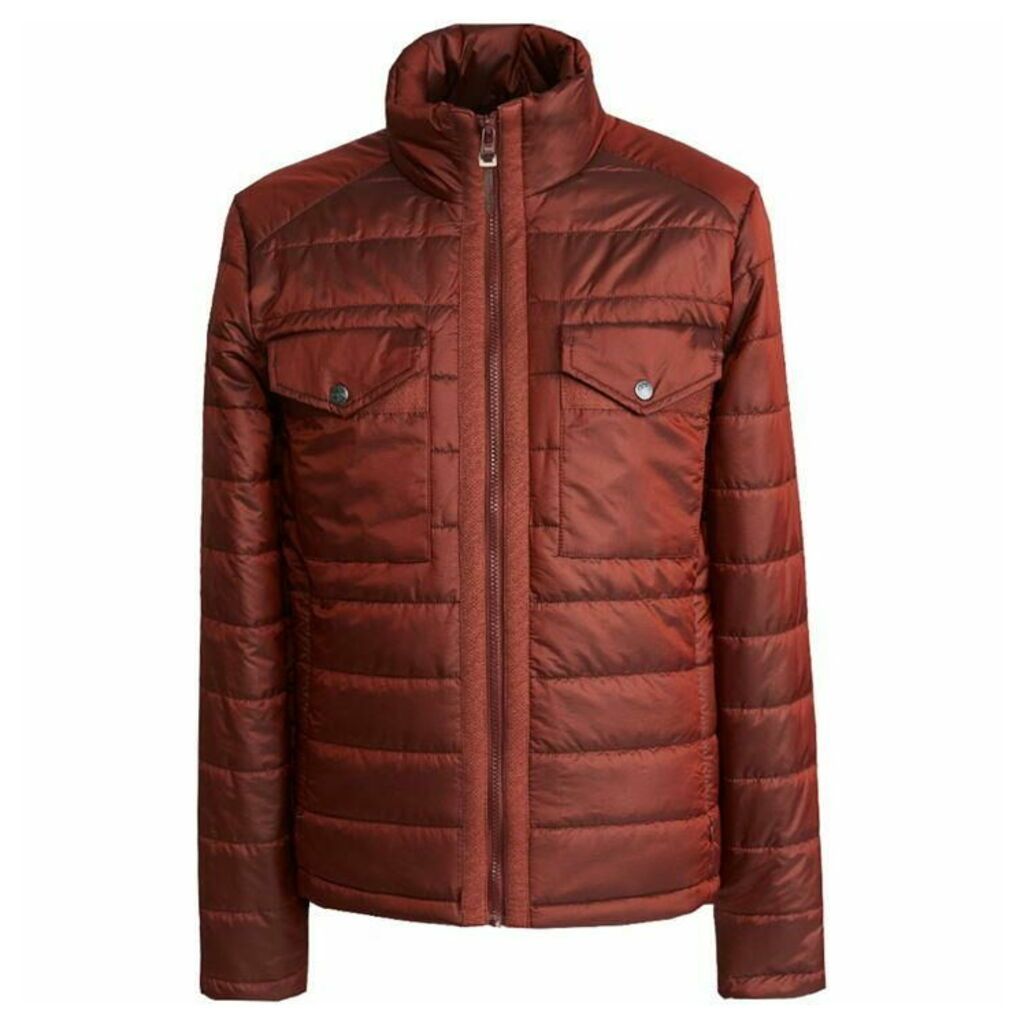 Pretty Green Funnel Neck Quilted Jacket