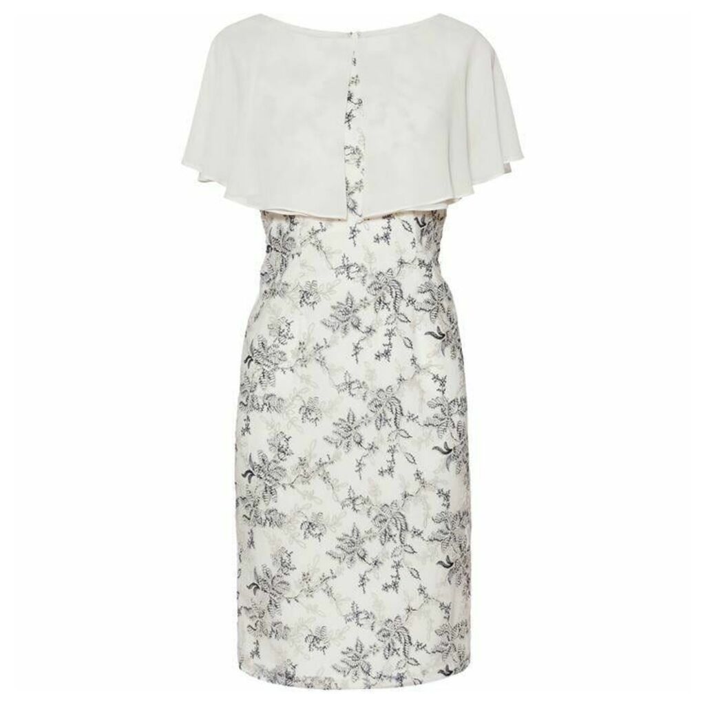 Gina Bacconi Pollyanna Embroidered Dress With Cape