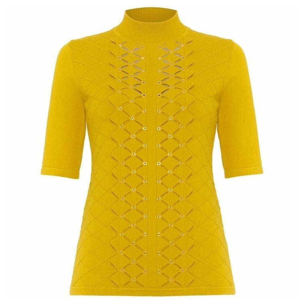 Damsel in a Dress Leona Eyelet Detail Knitted Top