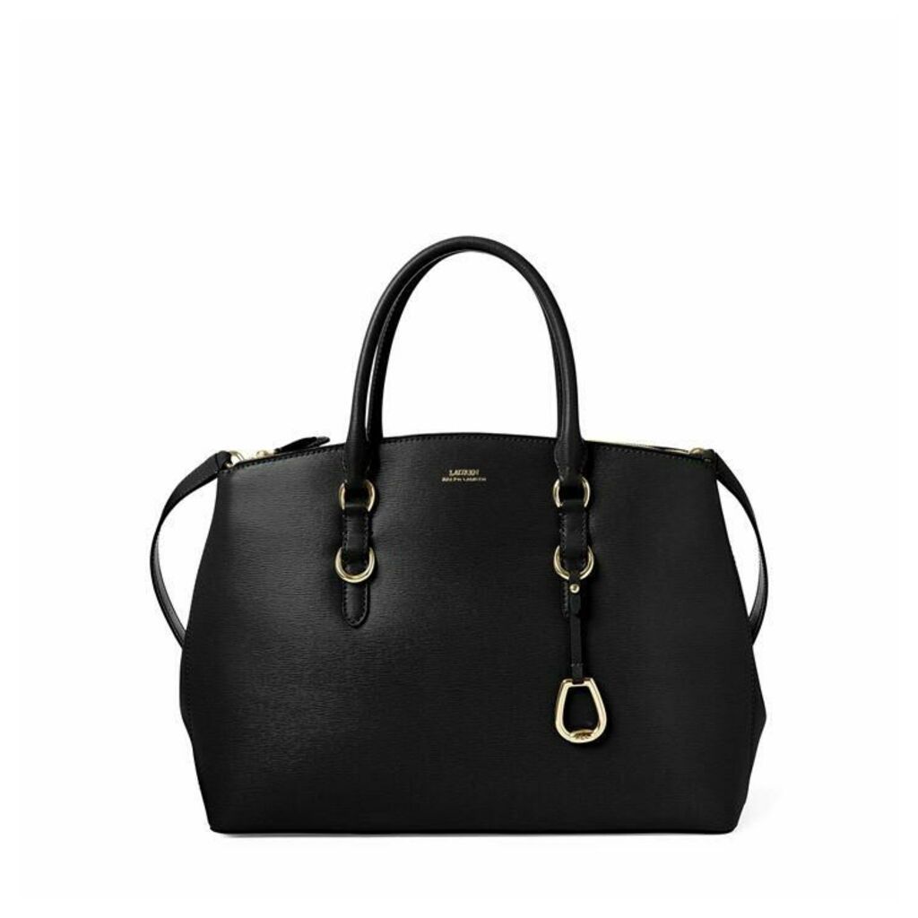 Lauren by Ralph Lauren Bennington medium double zip satchel tote - Black