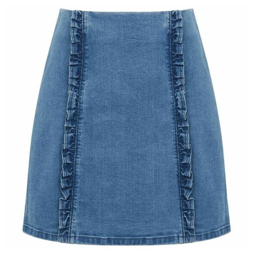 Oasis Structured frill mini skirt