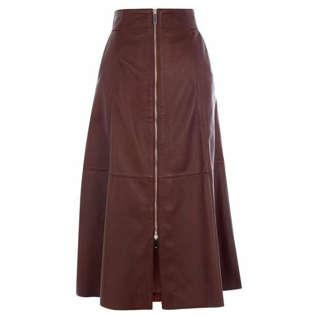 Karen Millen Midi Leather Skirt