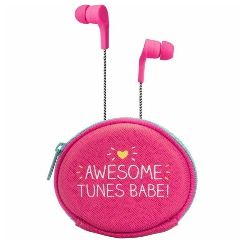 Happy Jackson Earbuds With Pouch `Awesome!`