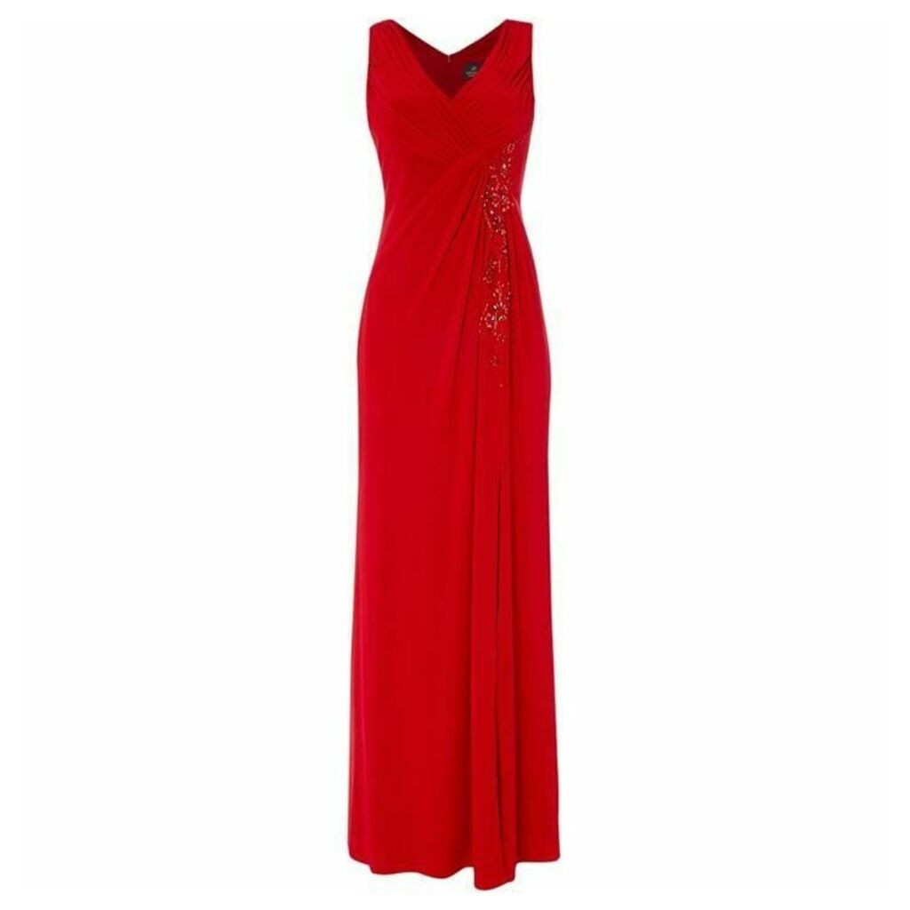 Adrianna Papell V neck gown
