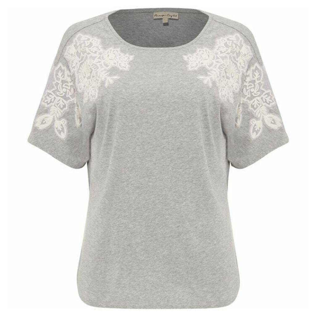 Phase Eight Lee Lace Shoulder T-Shirt