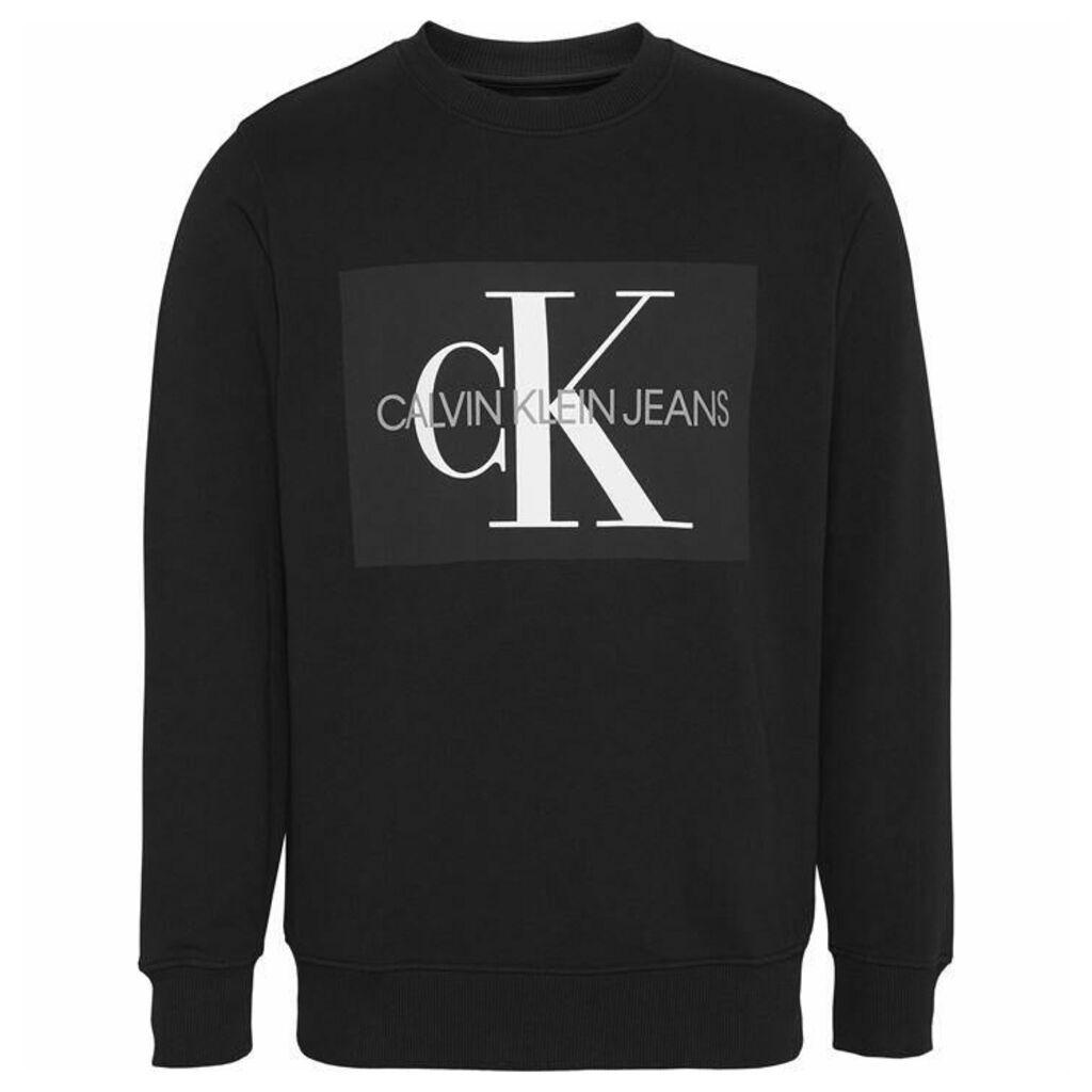 Calvin Klein Jeans Monogram Logo Cotton Sweatshirt