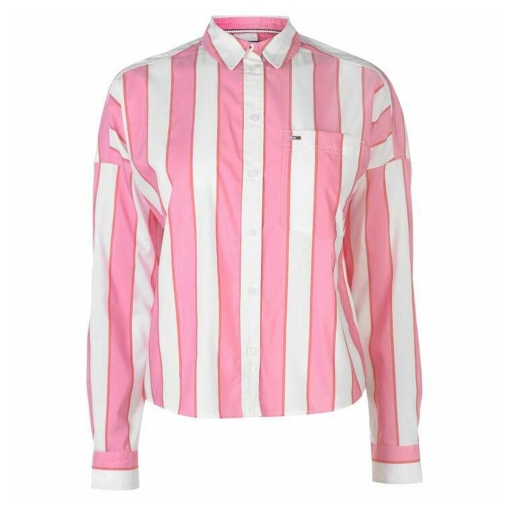 Tommy Jeans Tommy Cropped Boxy Shirt Womens - Shocking Pink