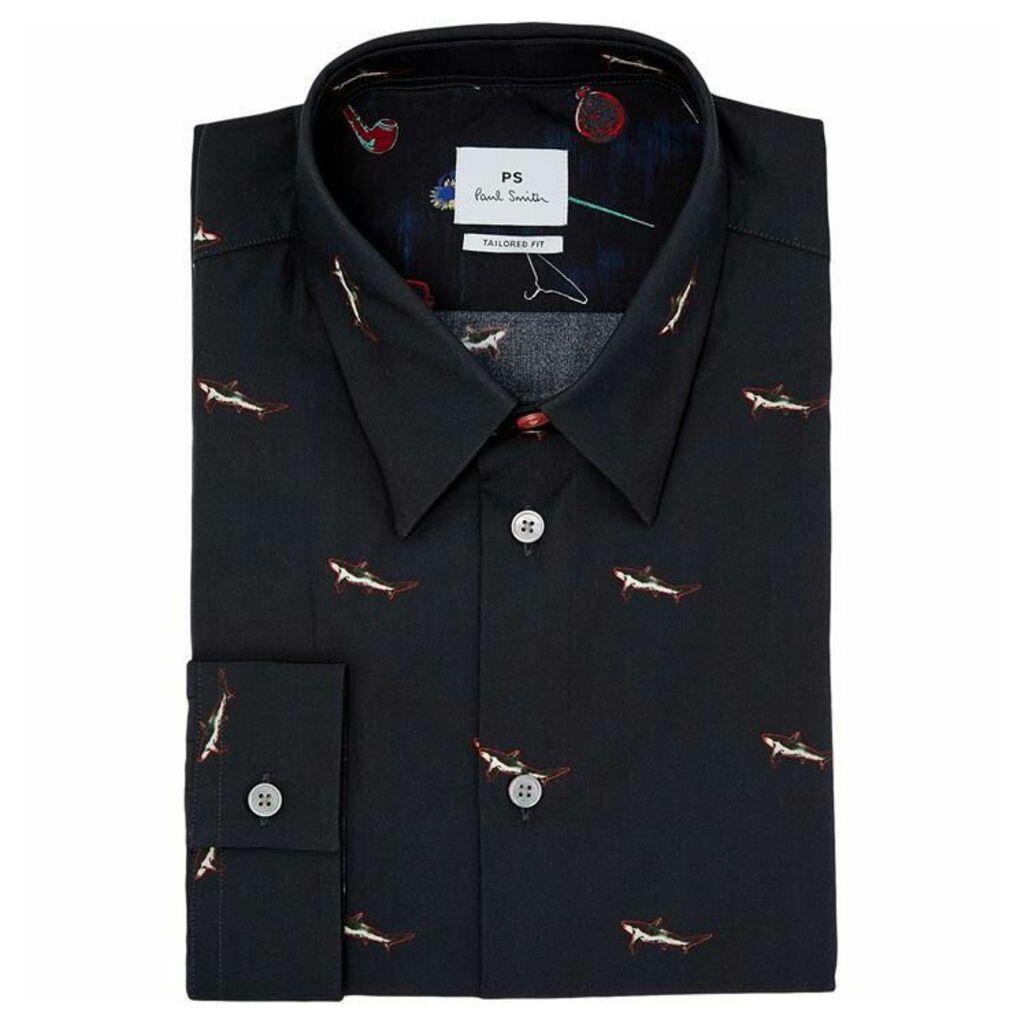 PS by Paul Smith Tailored Fit Shark Print Shirt