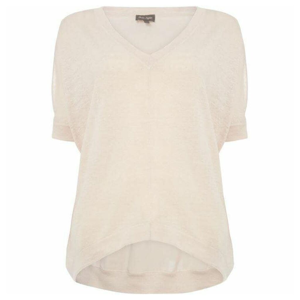 Phase Eight Eveline Cold Shoulder Linen Knitted Top