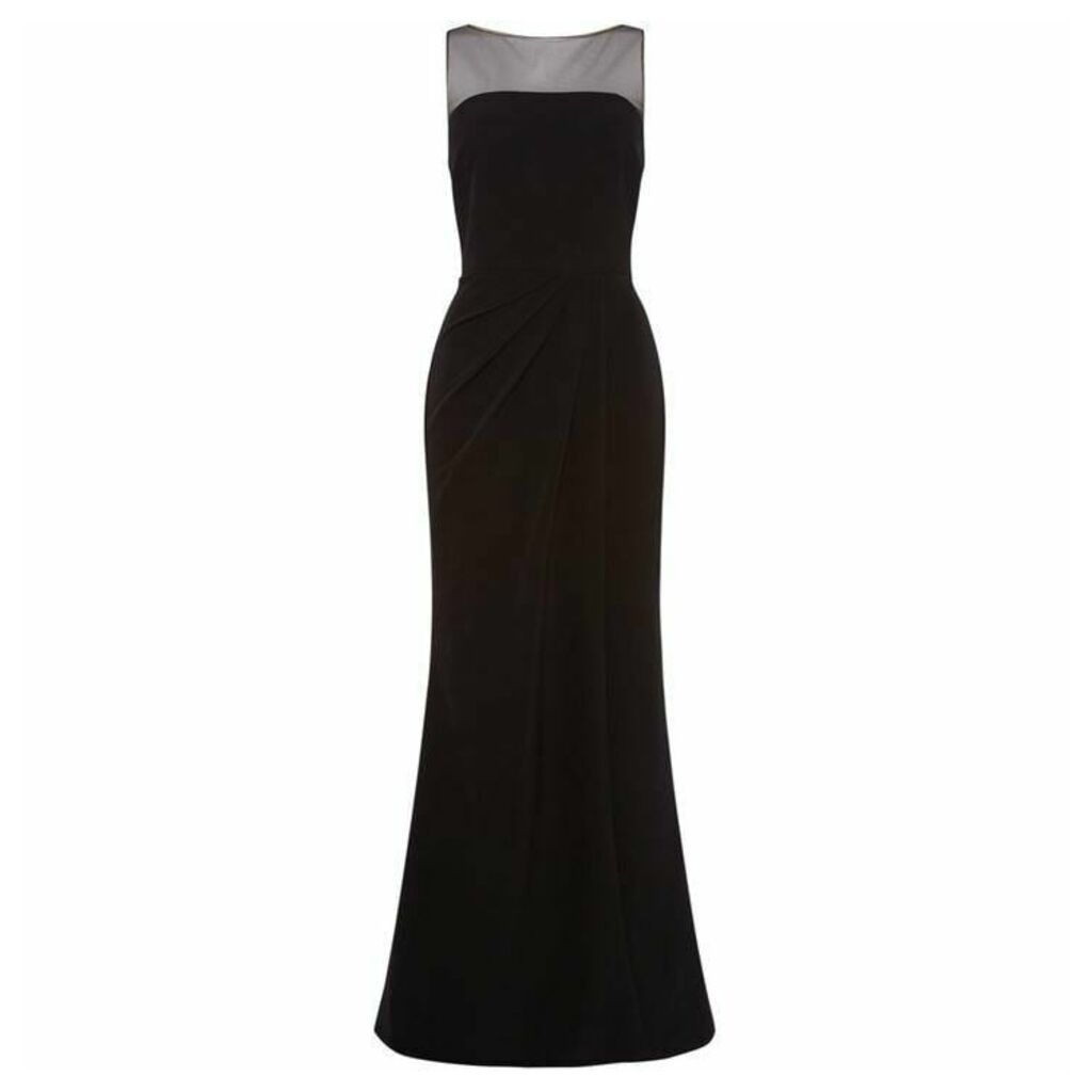 JS Collections Mesh top sleeveless gown