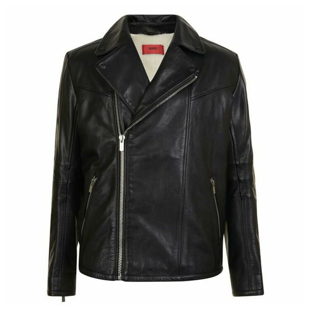 HUGO Leather Shearling Jacket