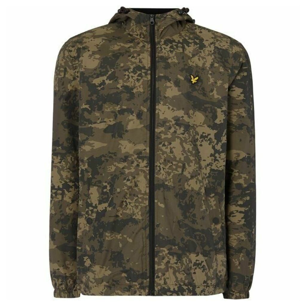 Lyle and Scott Printed Camo Zip Through Hooded Jacket