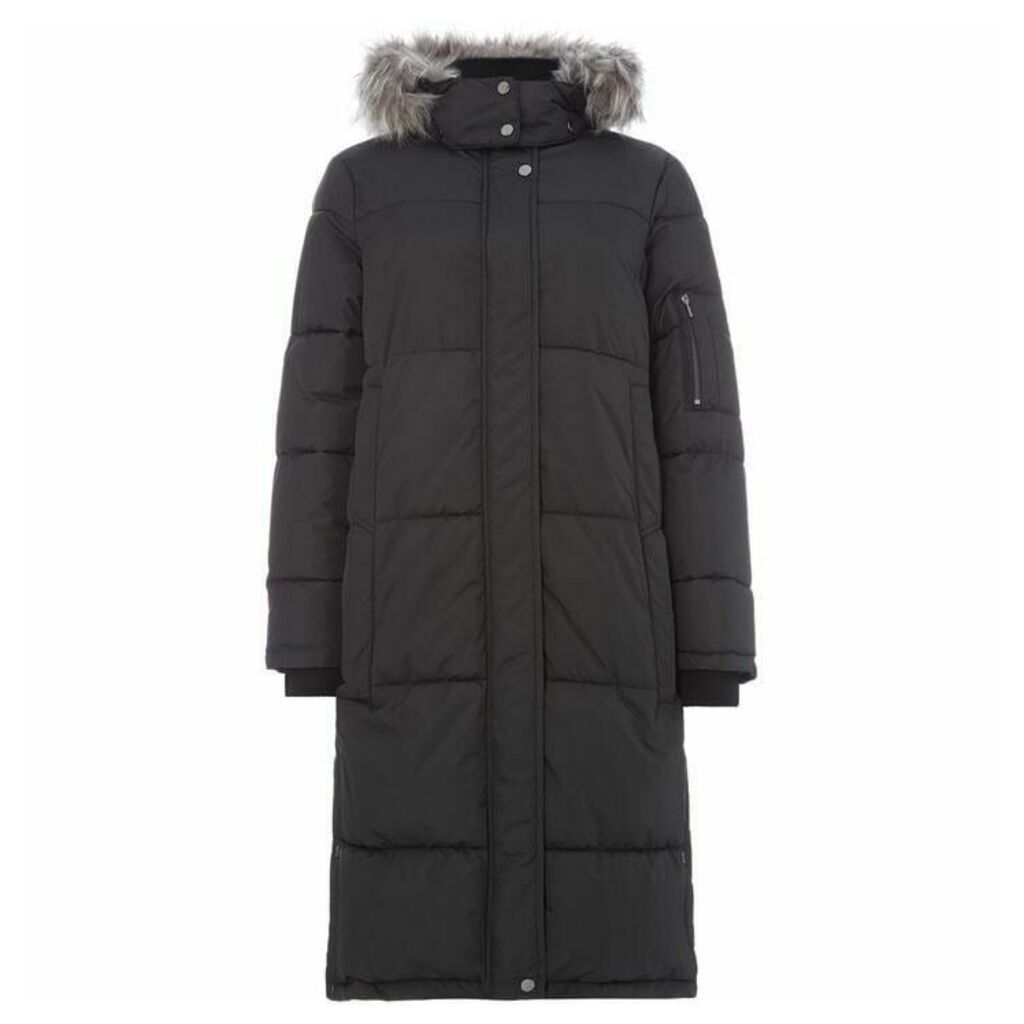 Label Lab Stormy longline puffer with faux fur
