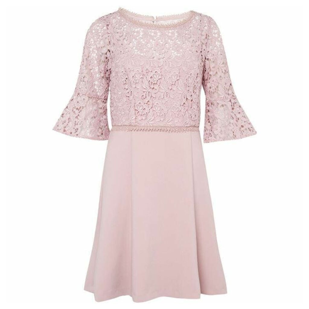 French Connection Whisper Ruth Lace Mix Dress