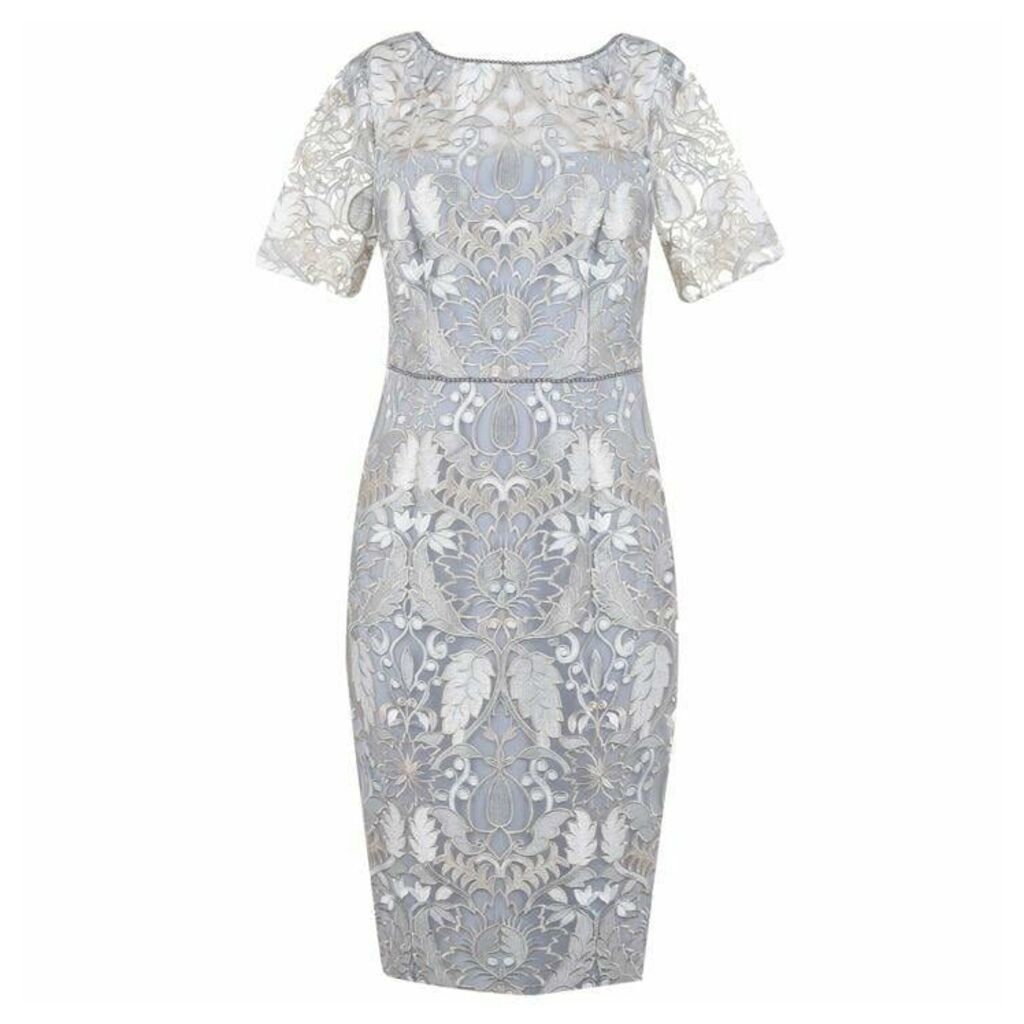 Adrianna Papell Embroidered Beaded Dress