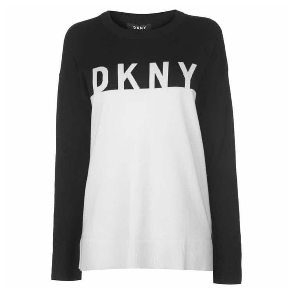 DKNY Long Sleeve Crew Neck Knitted Jumper Womens