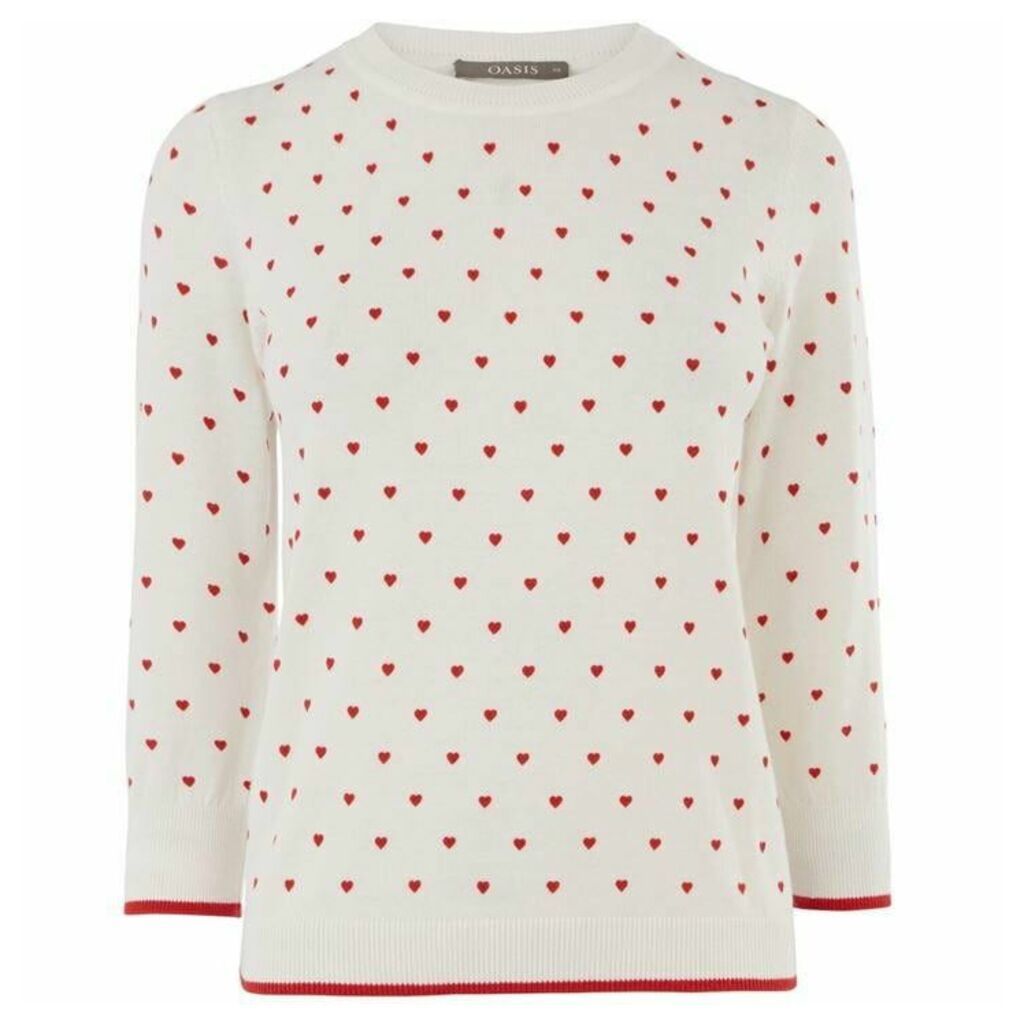 Oasis Lorna Love Hearts Jumper