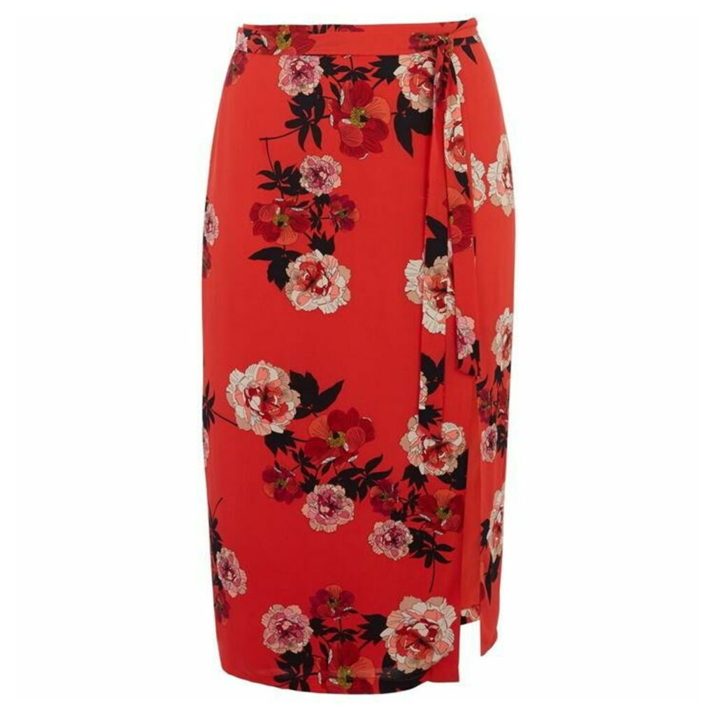 Oasis Curve Scarf Floral Skirt*