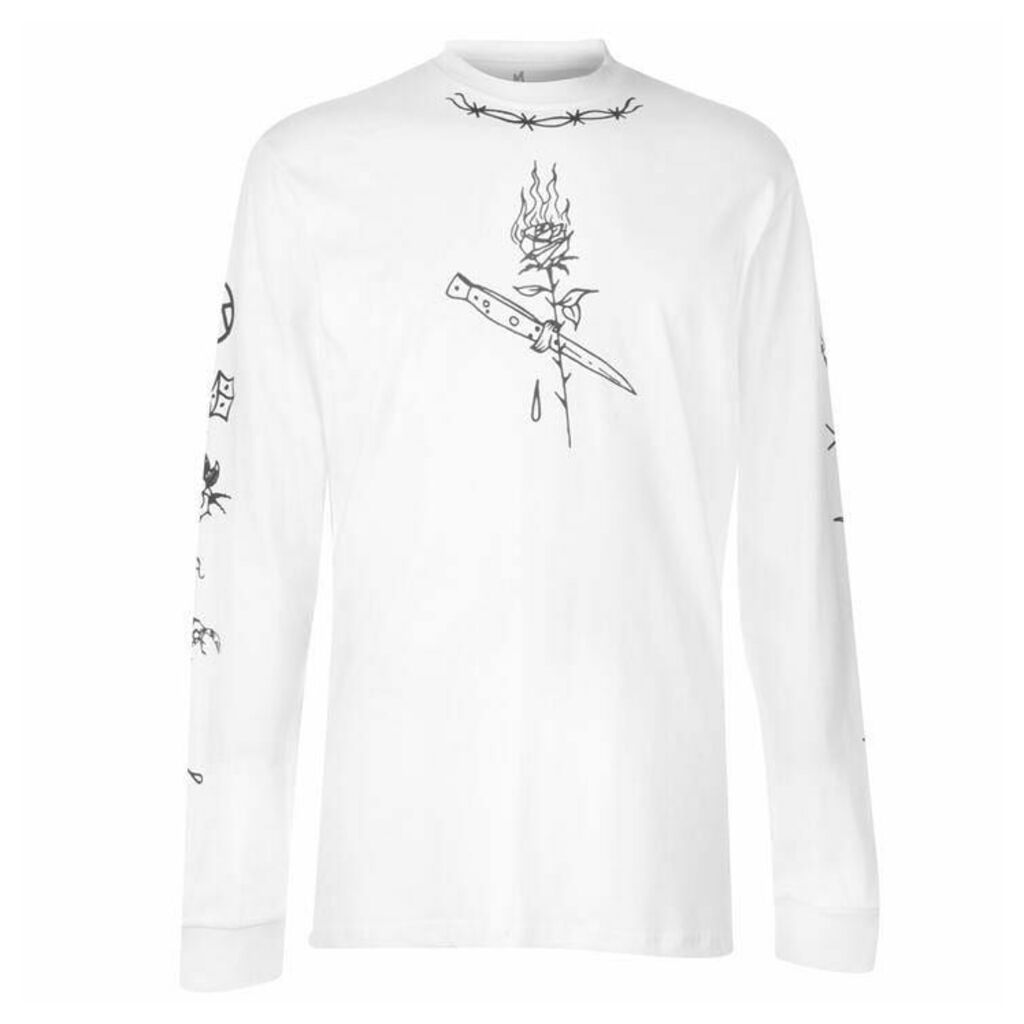 Swallows and Daggers Knife Rose T Shirt