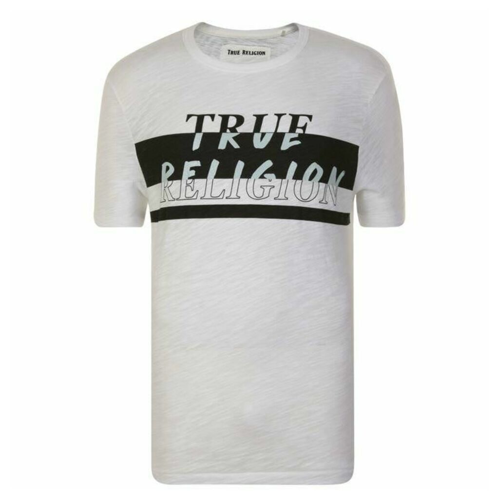 True Religion Stripe Logo T Shirt