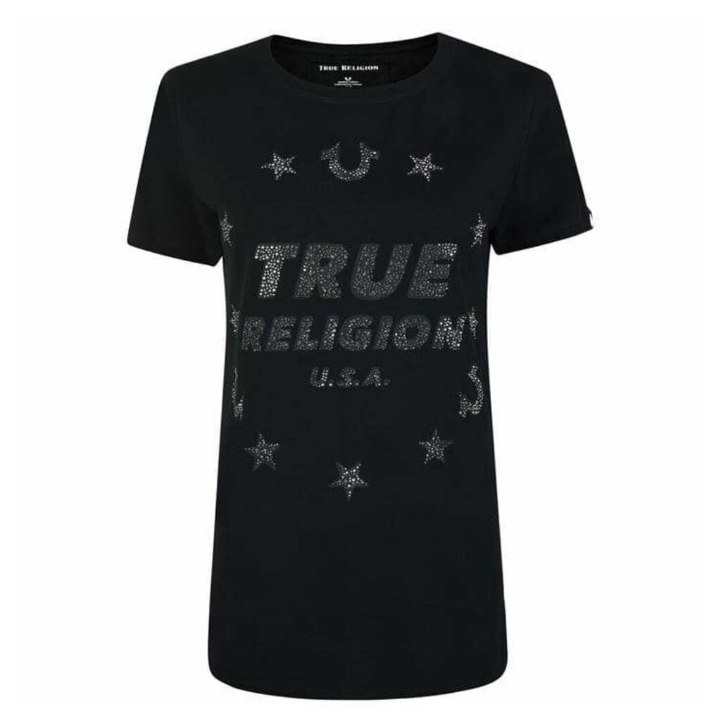 True Religion Embellished Logo T Shirt