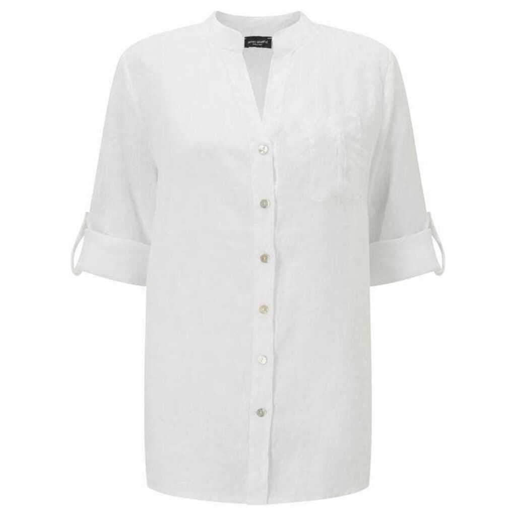 James Lakeland Roll Sleeve Linen Shirt