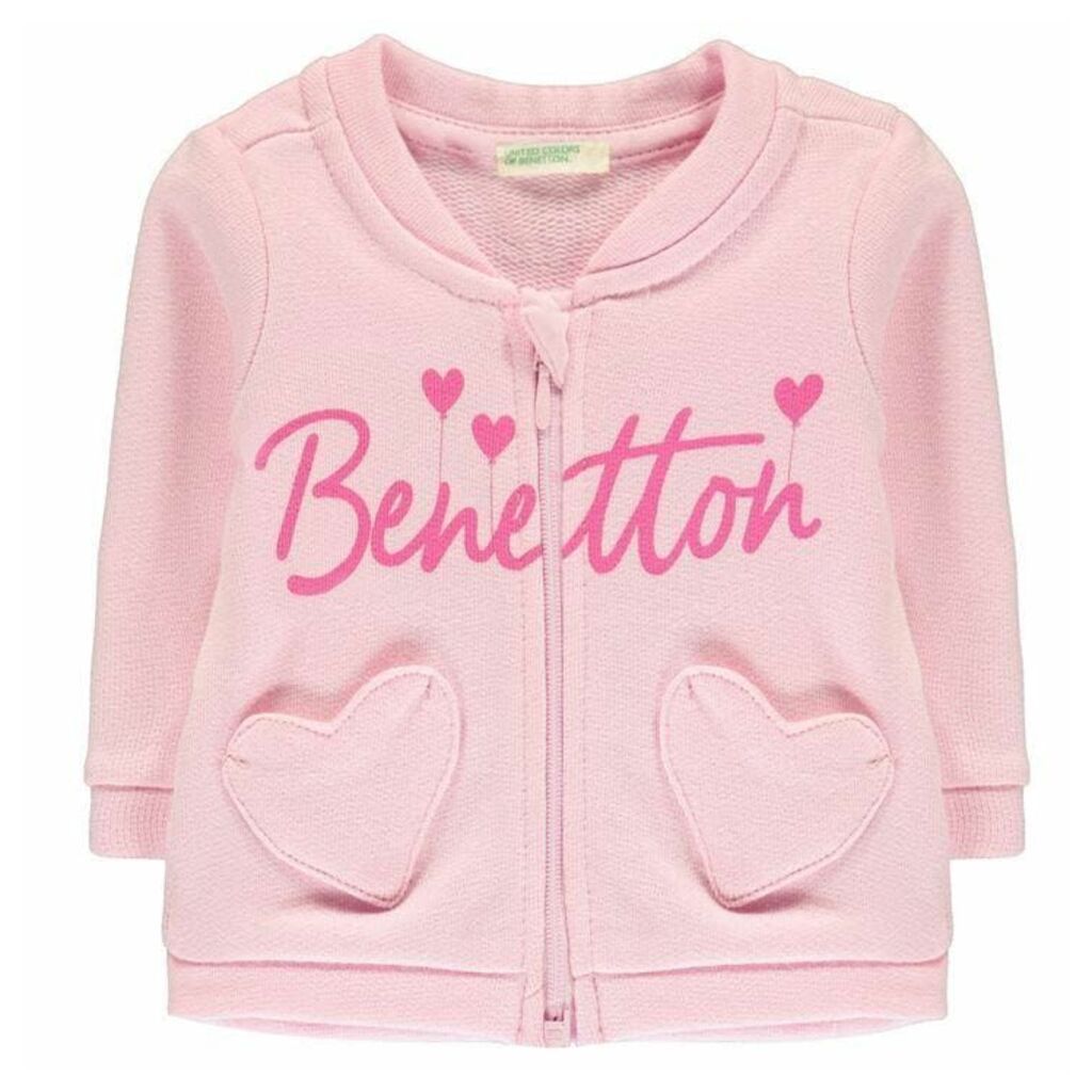 Benetton Zip Heart Pocket Sweater
