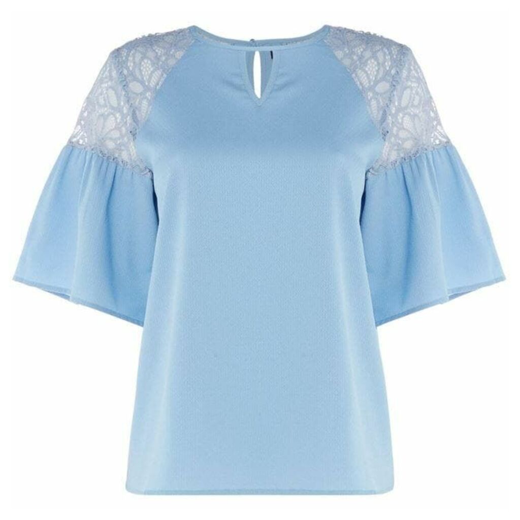 Vero Moda Channon three quarter Sleeve Top With Lace Detail