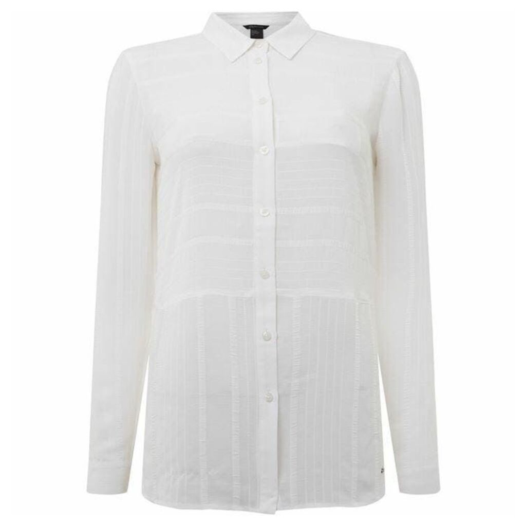 Armani Exchange Long Sleeve Shirt in White