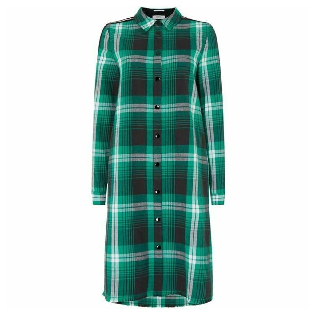 Replay Checked Flannel Shirt Dress