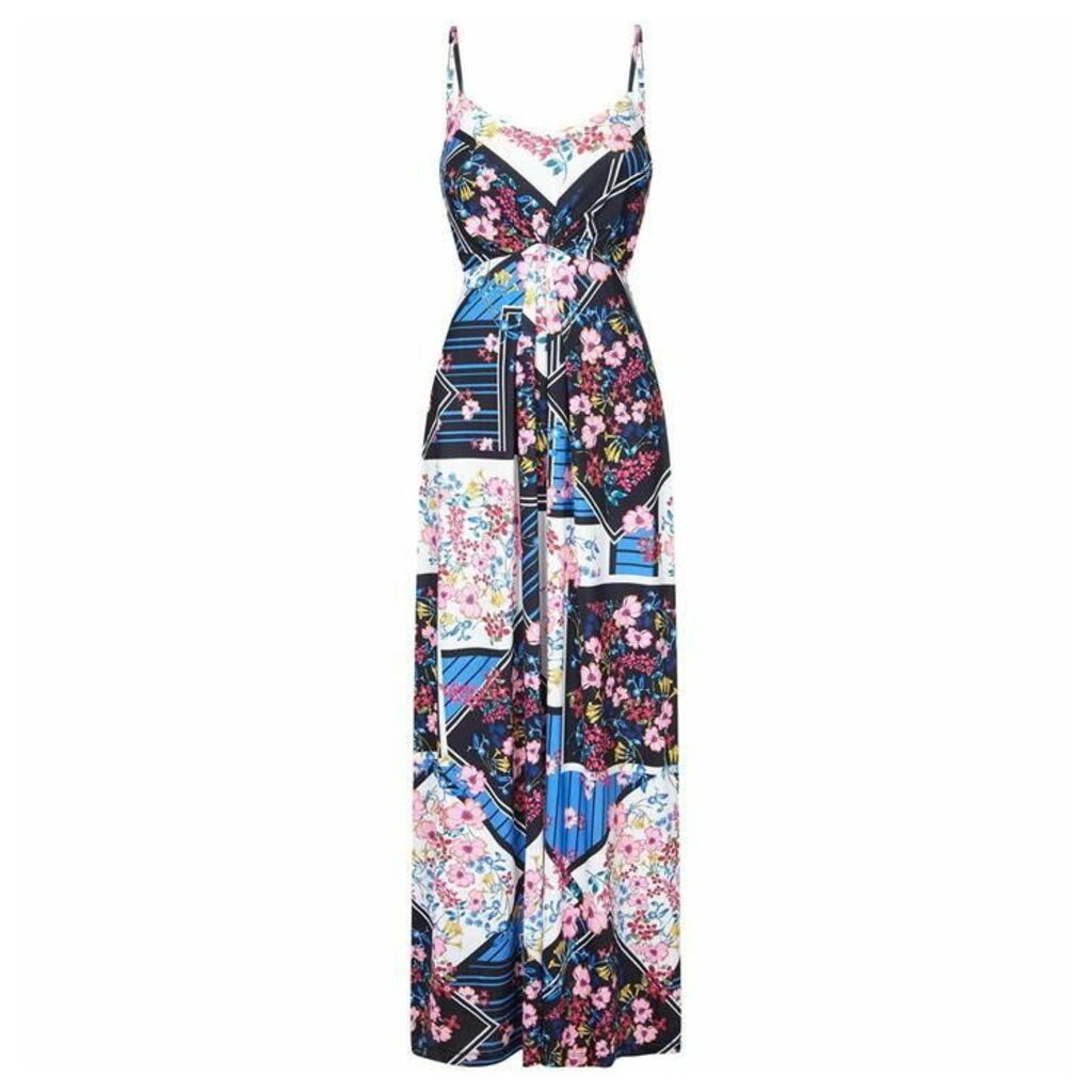 Yumi Floral Scarf Print Maxi Dress