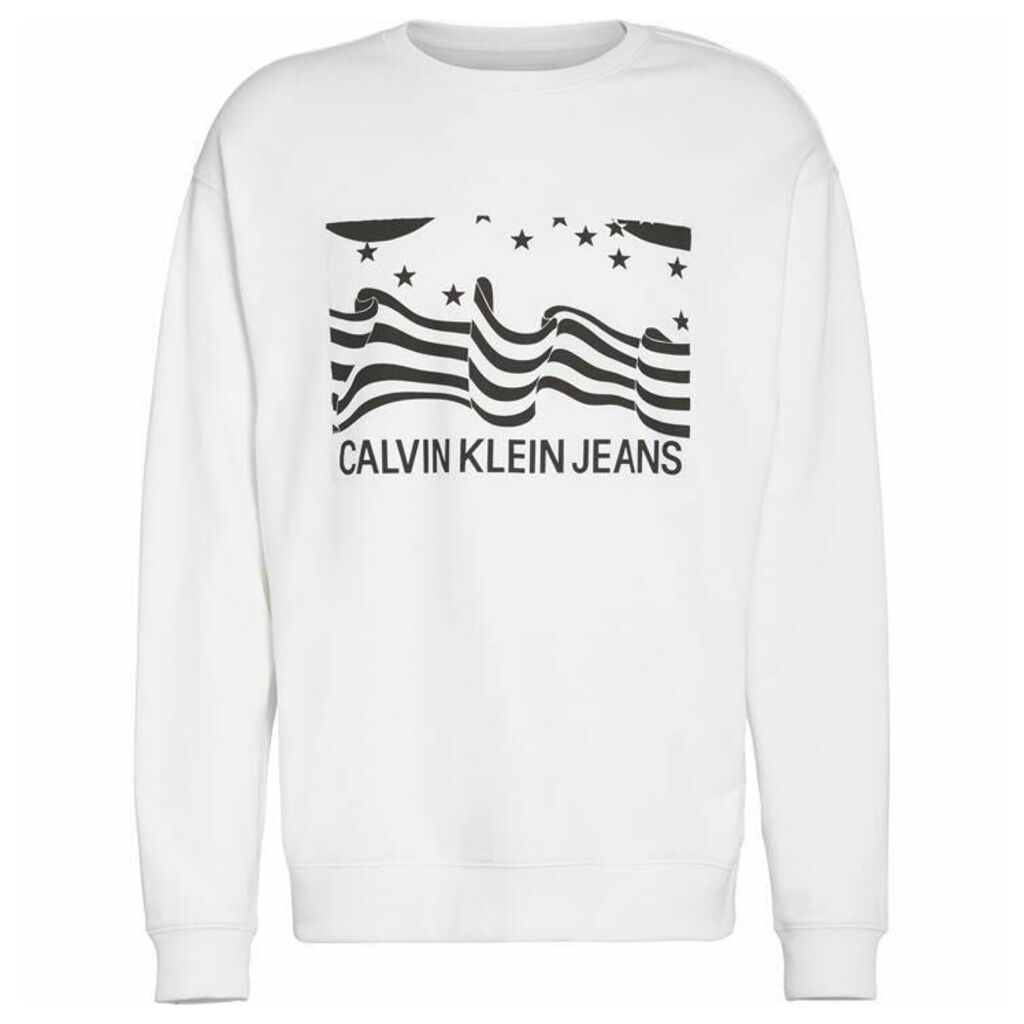 Calvin Klein Jeans Stripes And Stars Cotton Jumper
