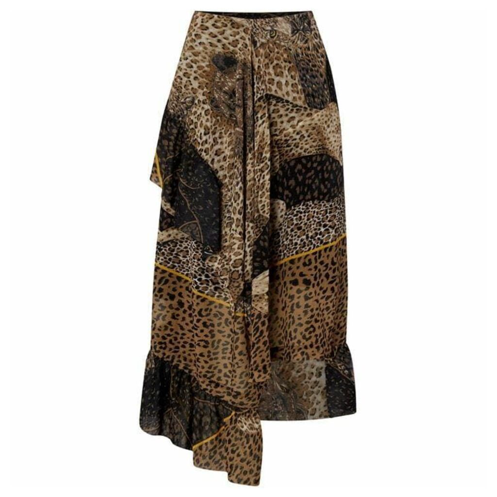 Biba Leopard Hem Skirt