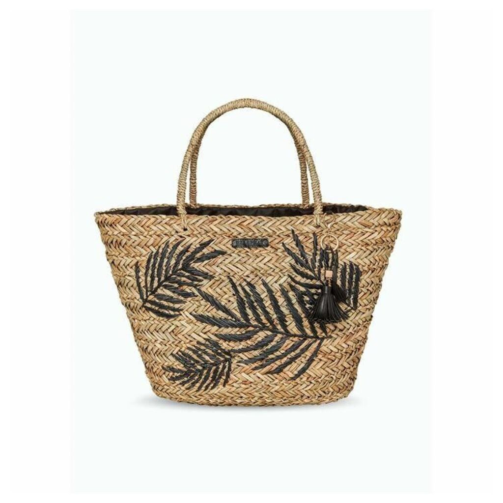 Seaspray Palm Detail Raffia Bag