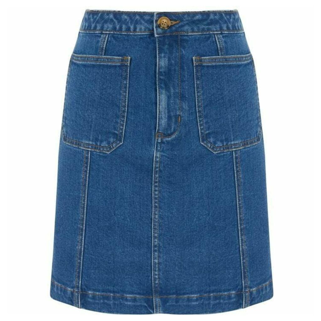 Warehouse Seam Detail Denim Mini Skirt