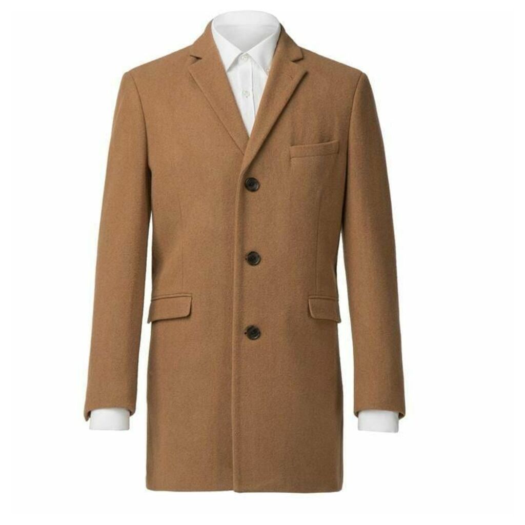 Ben Sherman Camel Melton Overcoat