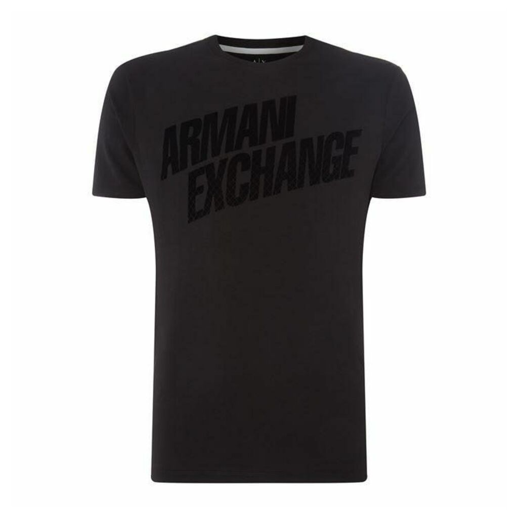 Armani Exchange AX Flocked Tee Sn92
