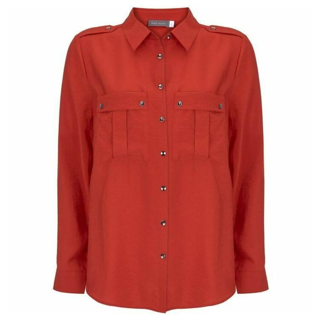 Mint Velvet Red Utility Shirt