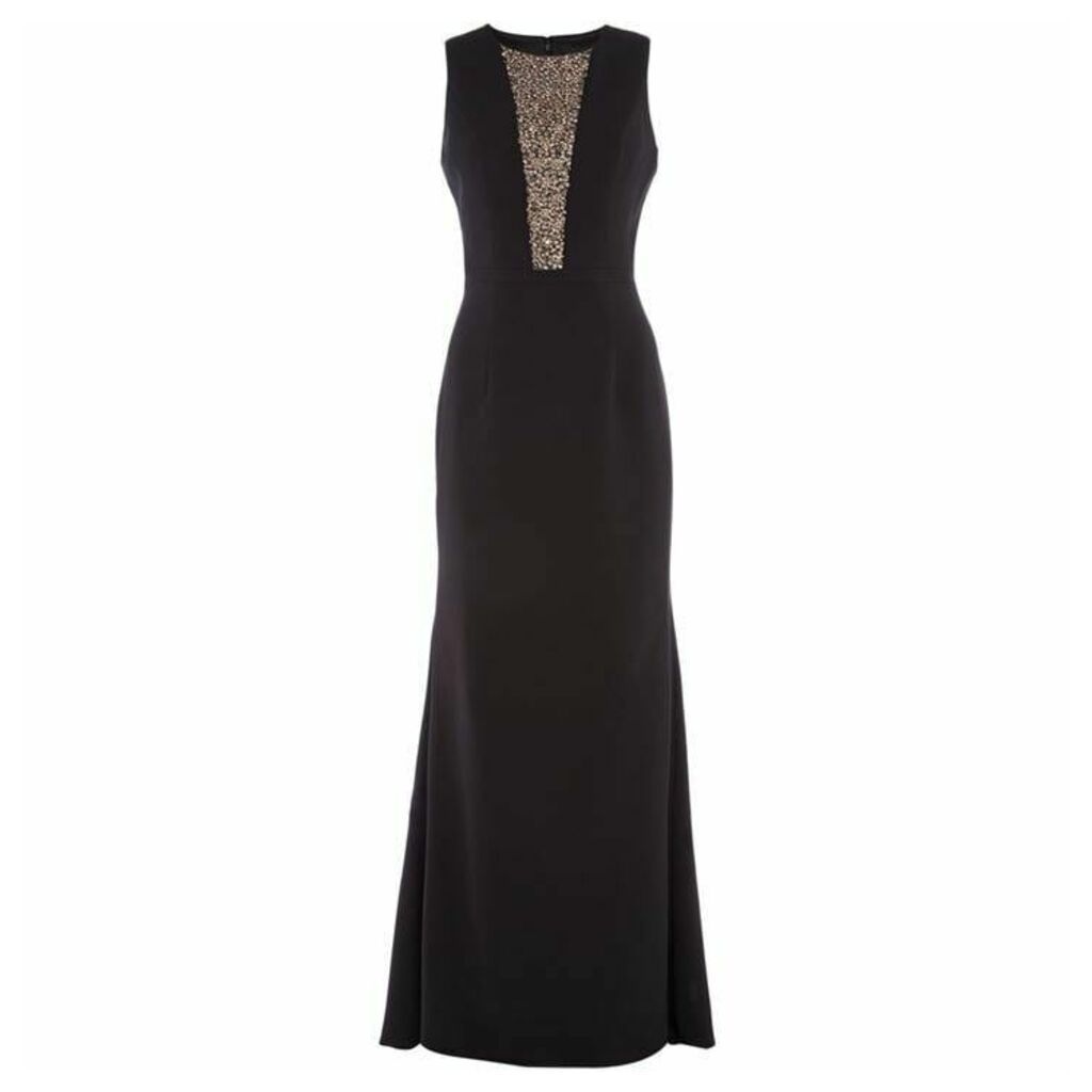 JS Collections Sleeveless dress with embellished panel