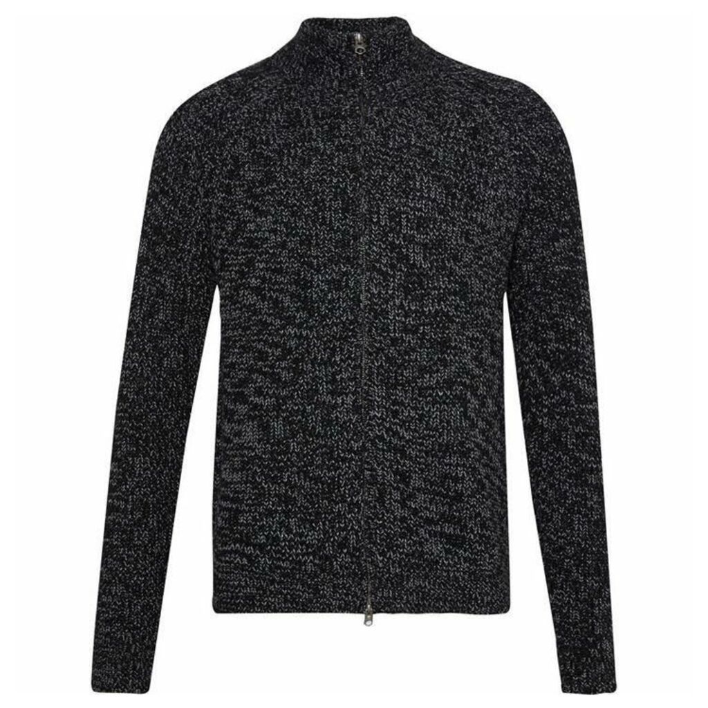 French Connection Twisted Rib Zip Through Cardigan