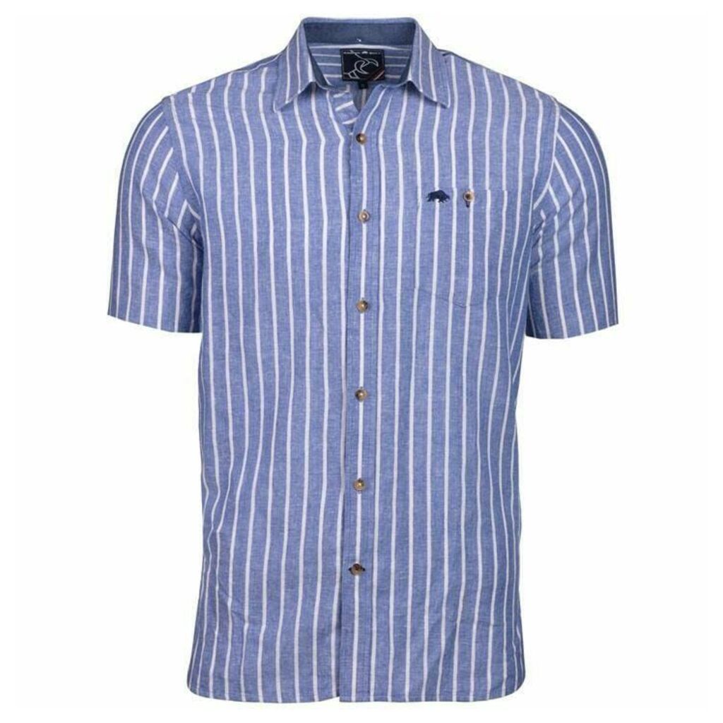 Short Sleeve Bengal Stripe Linen Shirt