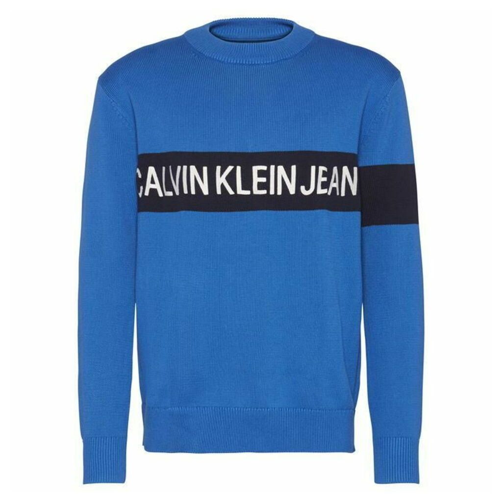 Calvin Klein Jeans Institutional Embroidered Crew Sweatshirt